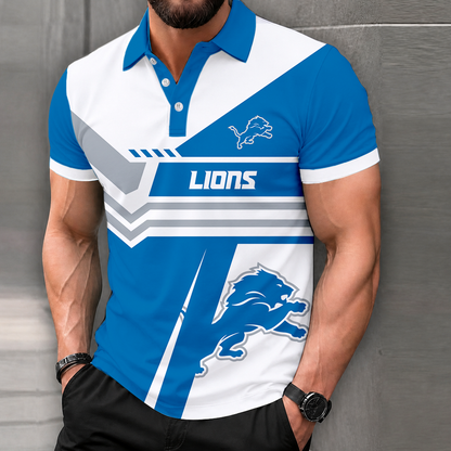 LIMITED EDITION - NEW CUSTOMIZED NFL04 DTL DETROIT LIONS POLO SHIRT, ZIP POLO SHIRT & T-SHIRTS