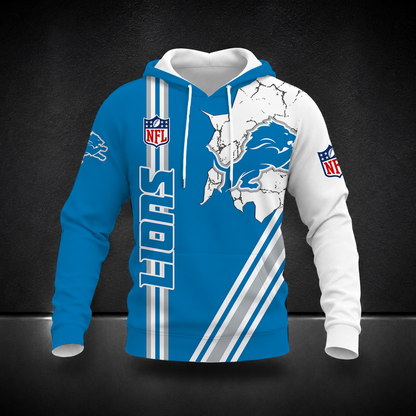 LIMITED EDITION - NEW CUSTOMIZED NFL04 DTL DETROIT LIONS T-SHIRT, POLO SHIRT, ZIP POLO SHIRT, SWEATSHIRT, HOODIE & ZIP HOODIE