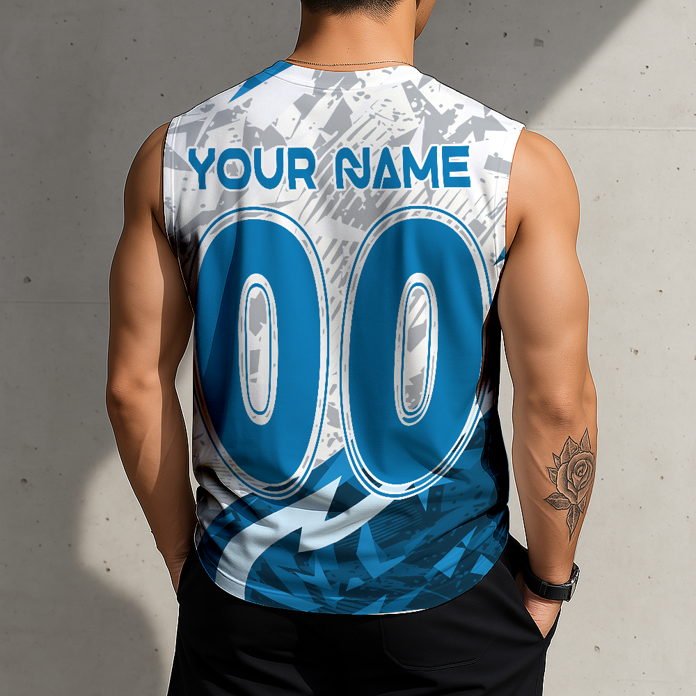 LIMITED EDITION - NEW CUSTOMIZED NFL04 DTL DETROIT LIONS MEN'S GYM SHIRT