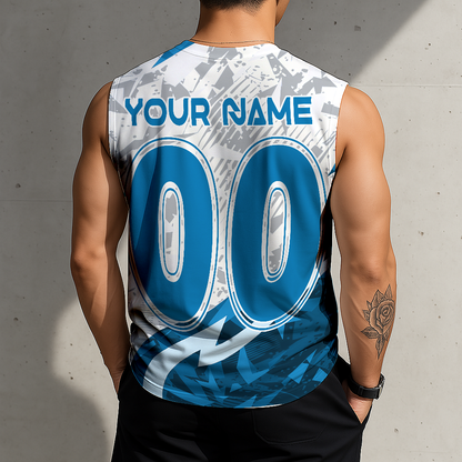 LIMITED EDITION - NEW CUSTOMIZED NFL04 DTL DETROIT LIONS MEN'S GYM SHIRT