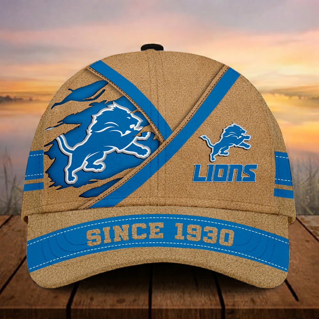 LIMITED EDITION - NEW CUSTOMIZED NFL04 DTL DETROIT LIONS CLASSIC CAP