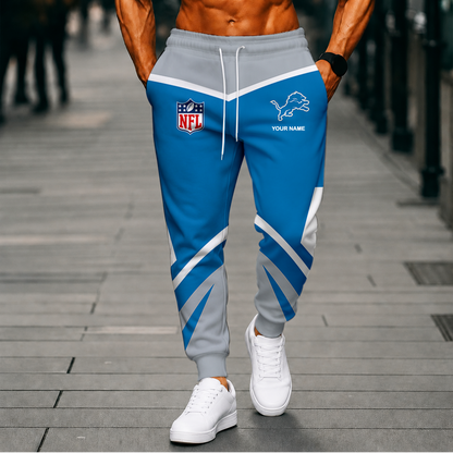 LIMITED EDITION - NEW CUSTOMIZED NFL04 DTL DETROIT LIONS SWEATPANTS
