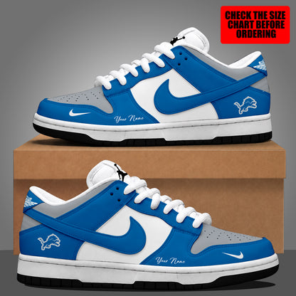 [SPECIAL OFFER] NEW CUSTOMIZED NFL04 DTL DETROIT LIONS DUNK LOW SHOES