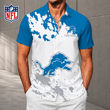 LIMITED EDITION - NEW CUSTOMIZED NFL04 DTL DETROIT LIONS UNISEX HAWAIIAN SHIRT
