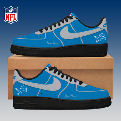 LIMITED EDITION - NEW CUSTOMIZED NFL04 DTL DETROIT LIONS AF1 SNEAKERS