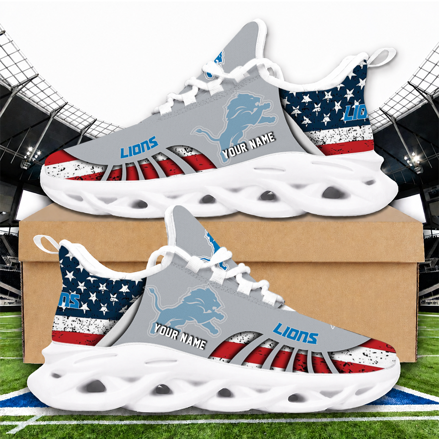 [SPECIAL OFFER] NEW CUSTOMIZED NFL04 DTL DETROIT LIONS UNISEX CLUNKY SNEAKERS