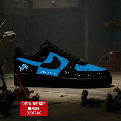 [SPECIAL OFFER] NEW CUSTOMIZED NFL04 DTL DETROIT LIONS AF1 SNEAKERS