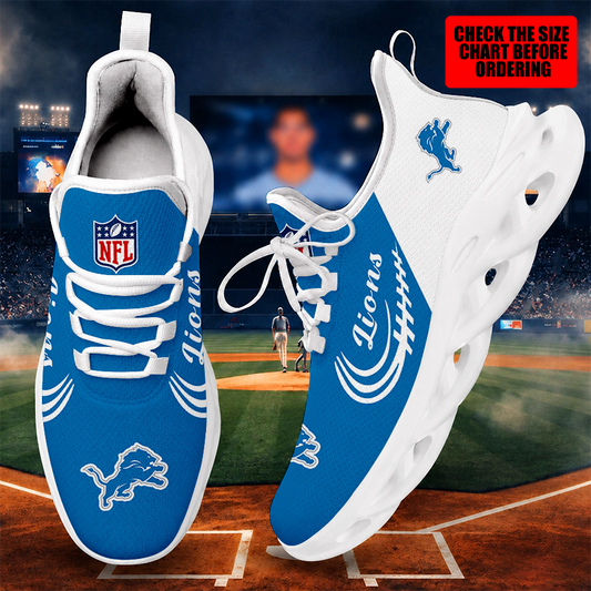 [SPECIAL OFFER] NEW CUSTOMIZED NFL04 DTL DETROIT LIONS MAX SOUL SHOES