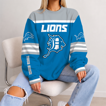 [SPECIAL OFFER] NEW CUSTOMIZED NFL04 DTL DETROIT LIONS UNISEX SWEATSHIRT