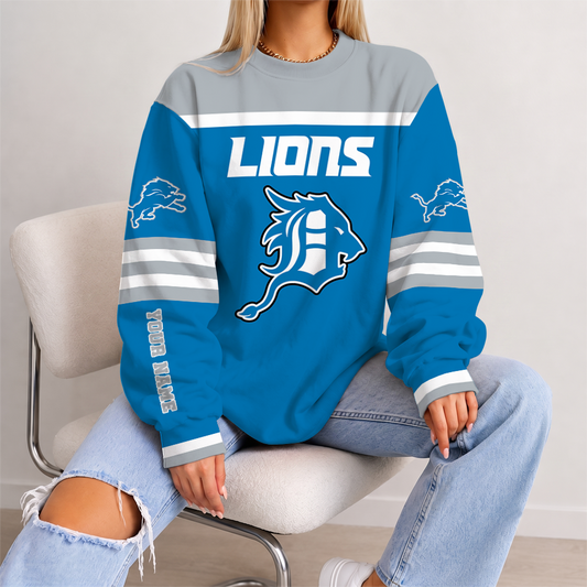 [SPECIAL OFFER] NEW CUSTOMIZED NFL04 DTL DETROIT LIONS UNISEX SWEATSHIRT