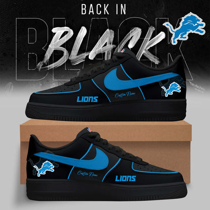 LIMITED EDITION - NEW CUSTOMIZED NFL04 DTL DETROIT LIONS AF1 SNEAKERS