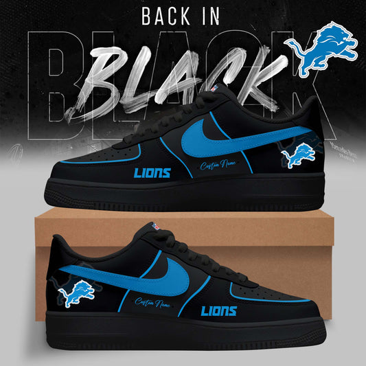LIMITED EDITION - NEW CUSTOMIZED NFL04 DTL DETROIT LIONS AF1 SNEAKERS