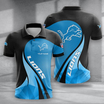 LIMITED EDITION - NEW CUSTOMIZED NFL04 DTL DETROIT LIONS POLO, T-SHIRT & SHORT PANTS SET