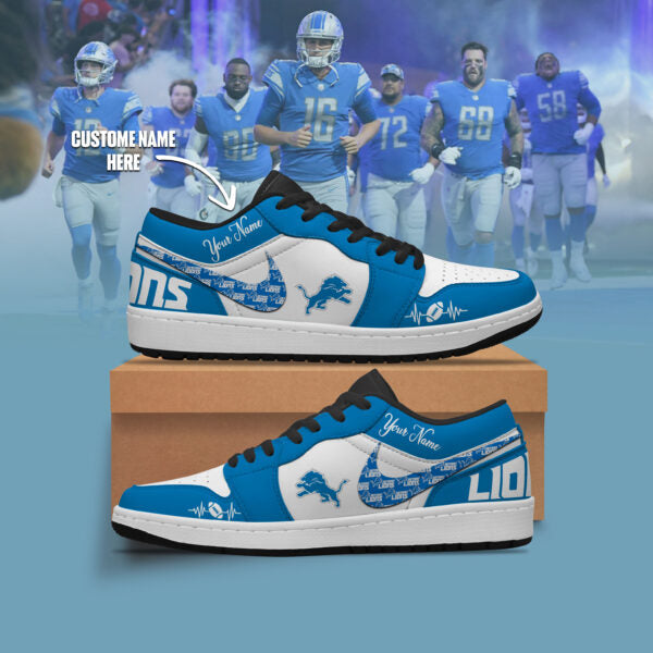 [SPECIAL OFFER] NEW CUSTOMIZED NFL04 DTL DETROIT LIONS AIR JORDAN LOW SHOES