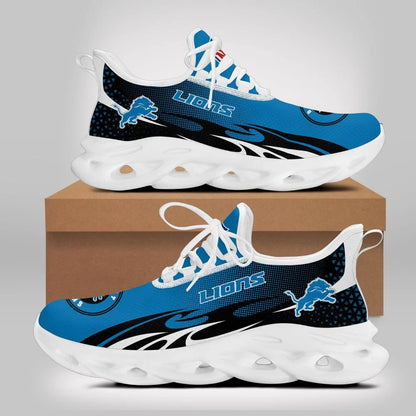 LIMITED EDITION - NEW CUSTOMIZED NFL04 DTL DETROIT LIONS UNISEX MAX SOUL SHOES