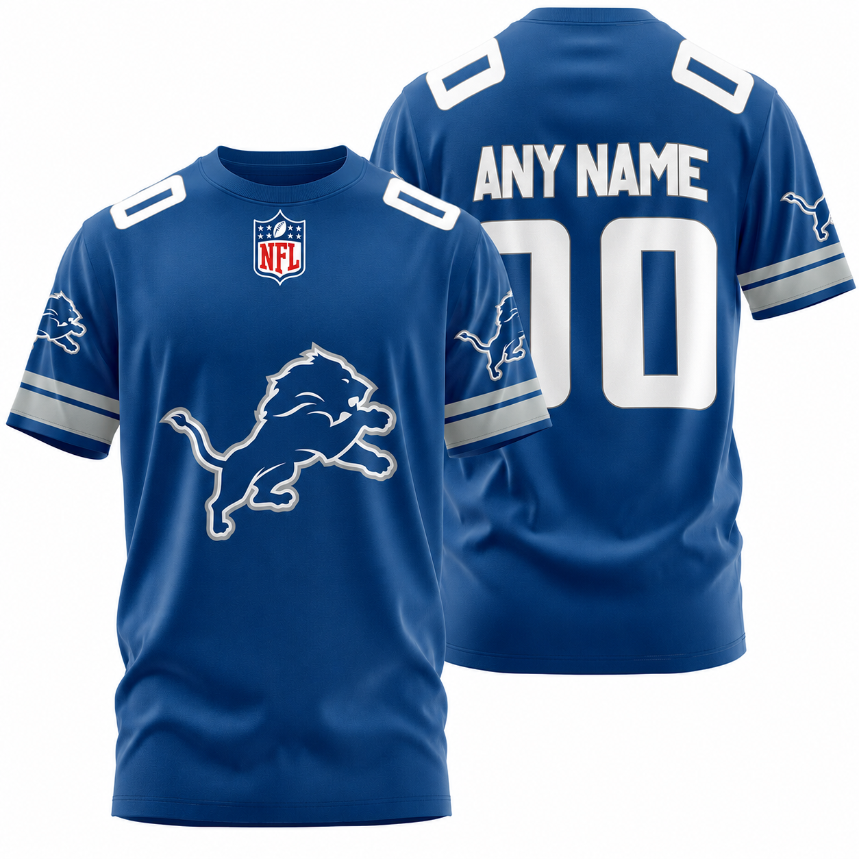 LIMITED EDITION - NEW CUSTOMIZED NFL04 DTL DETROIT LIONS T-SHIRT, POLO SHIRT, ZIP POLO SHIRT, SWEATSHIRT, HOODIE & ZIP HOODIE