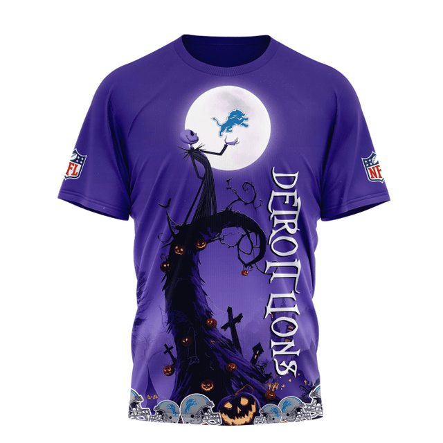 [SPECIAL OFFER] NEW CUSTOMIZED NFL04 DTL DETROIT LIONS HALLOWEEN THE NIGHTMARE APPAREL