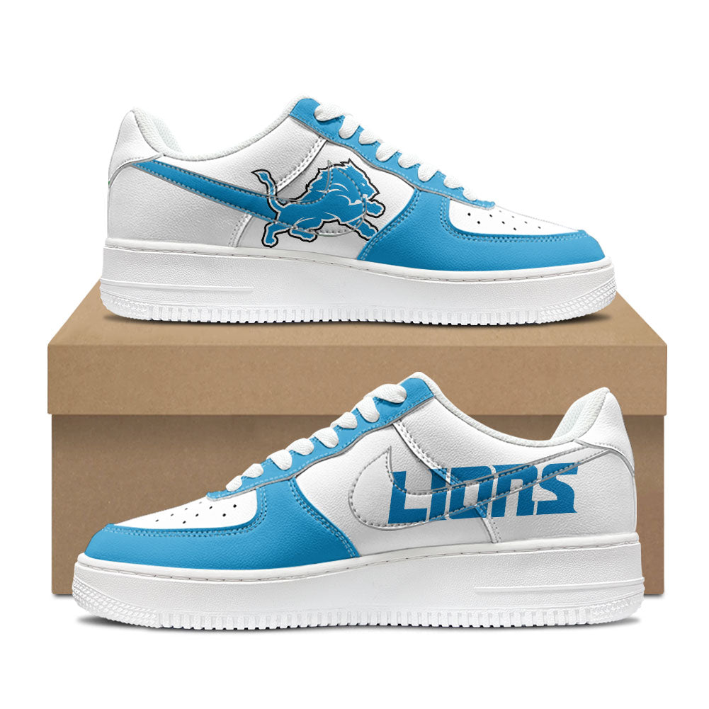 [SPECIAL OFFER] NEW CUSTOMIZED NFL04 DTL DETROIT LIONS AF1 SHOES