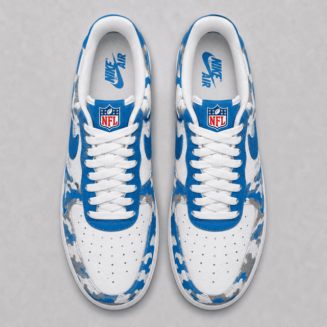 [SPECIAL OFFER] NEW CUSTOMIZED NFL04 DTL DETROIT LIONS AF1 SHOES