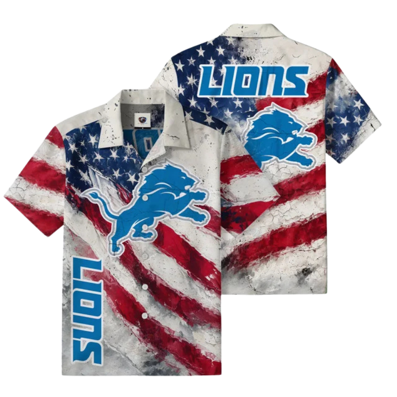 LIMITED EDITION - NEW CUSTOMIZED NFL04 DTL DETROIT LIONS UNISEX HAWAIIAN SHIRT