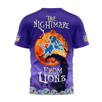 [SPECIAL OFFER] NEW CUSTOMIZED NFL04 DTL DETROIT LIONS HALLOWEEN THE NIGHTMARE APPAREL