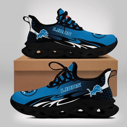 LIMITED EDITION - NEW CUSTOMIZED NFL04 DTL DETROIT LIONS UNISEX MAX SOUL SHOES