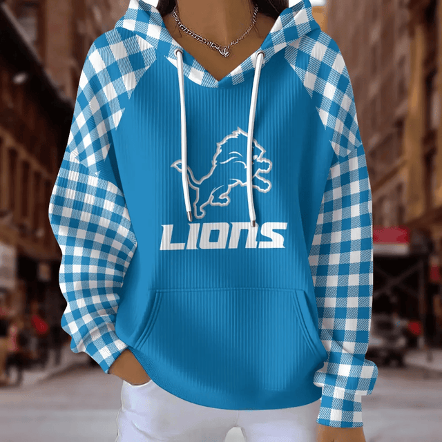 [SPECIAL OFFER] NEW CUSTOMIZED NFL04 DTL DETROIT LIONS RIBBED HOODIE & SWEATSHIRT