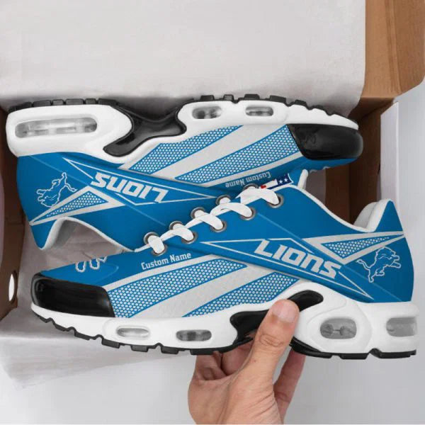 LIMITED EDITION - NEW CUSTOMIZED NFL04 DTL DETROIT LIONS AIR MAX PLUS SNEAKERS