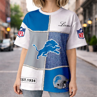 LIMITED EDITION - NEW CUSTOMIZED NFL04 DTL DETROIT LIONS UNISEX T-SHIRT, POLO, HOODIE & JACKETS