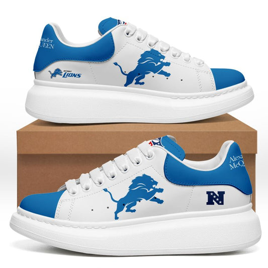 [SPECIAL OFFER] NEW CUSTOMIZED NFL04 DTL DETROIT LIONS MCQUEEN SHOES