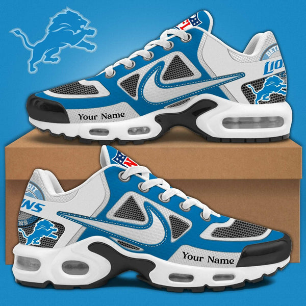 LIMITED EDITION - NEW CUSTOMIZED NFL04 DTL DETROIT LIONS UNISEX AIR MAX PLUS SNEAKERS