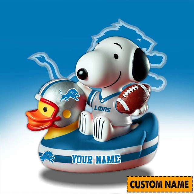 LIMITED EDITION - NEW CUSTOMIZED NFL04 DT LIONS SNOOPY ACRYLIC BLOCK