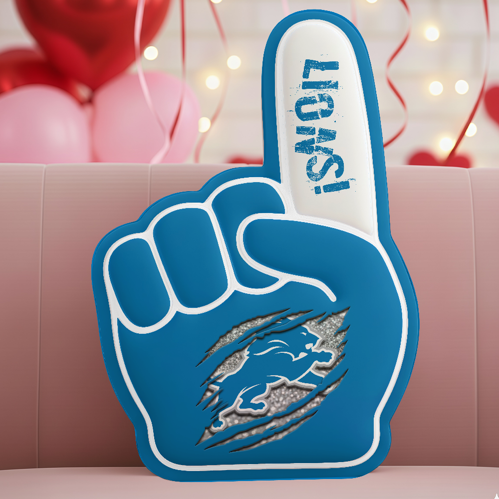 LIMITED EDITION - NEW CUSTOMIZED NFL04 DTL DETROIT LIONS 3D BODY PILLOW