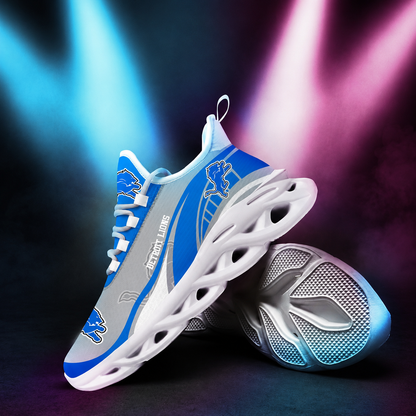 LIMITED EDITION - NEW CUSTOMIZED NFL04 DTL DETROIT LIONS UNISEX MAX SOUL SHOES