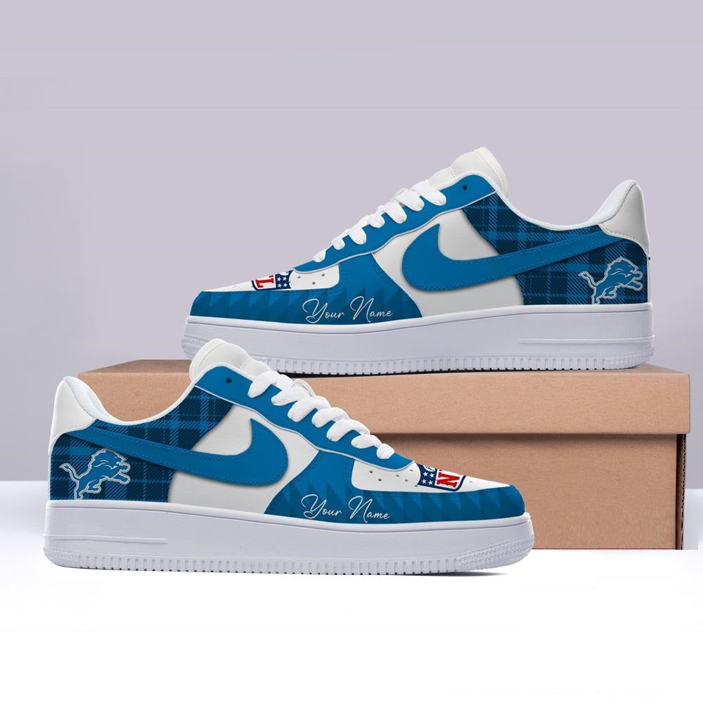 [SPECIAL OFFER] NEW CUSTOMIZED NFL04 DTL DETROIT LIONS AF1 SHOES