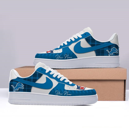 [SPECIAL OFFER] NEW CUSTOMIZED NFL04 DTL DETROIT LIONS AF1 SHOES