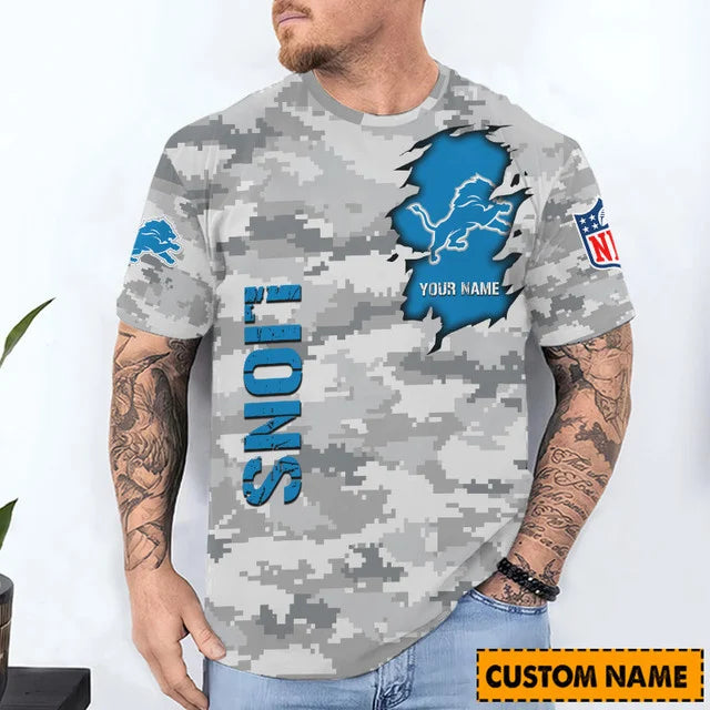 LIMITED EDITION - NEW CUSTOMIZED NFL04 DTL DETROIT LIONS T-SHIRT, POLO SHIRT, ZIP POLO SHIRT, SWEATSHIRT, HOODIE & ZIP HOODIE