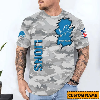 LIMITED EDITION - NEW CUSTOMIZED NFL04 DTL DETROIT LIONS T-SHIRT, POLO SHIRT, ZIP POLO SHIRT, SWEATSHIRT, HOODIE & ZIP HOODIE