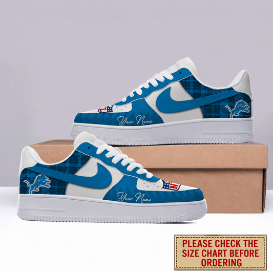 LIMITED EDITION - NEW CUSTOMIZED NFL04 DTL DETROIT LIONS AF1 SHOES