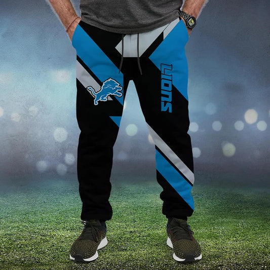 LIMITED EDITION - NEW CUSTOMIZED NFL04 DTL DETROIT LIONS SWEATPANTS