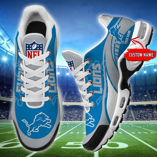 LIMITED EDITION - NEW CUSTOMIZED NFL04 DTL DETROIT LIONS AIR MAX PLUS SNEAKERS