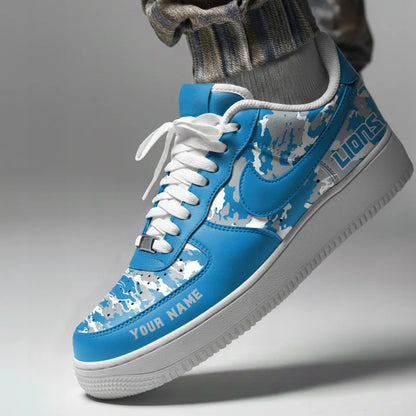 [SPECIAL OFFER] NEW CUSTOMIZED NFL04 DTL DETROIT LIONS AF1 SNEAKERS