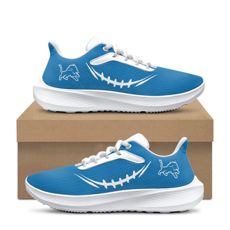 [SPECIAL OFFER] NEW CUSTOMIZED NFL04 DTL DETROIT LIONS ROAD RUNNING SHOES