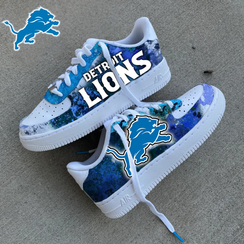 [SPECIAL OFFER] NEW CUSTOMIZED NFL04 DTL DETROIT LIONS AF1 SNEAKERS