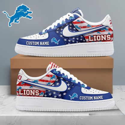 [SPECIAL OFFER] NEW CUSTOMIZED NFL04 DTL DETROIT LIONS AF1 SHOES