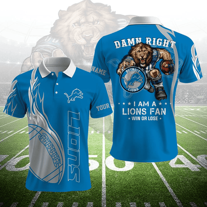 LIMITED EDITION - NEW CUSTOMIZED NFL04 DTL DETROIT LIONS UNISEX T-SHIRT, POLO, HOODIE & JACKETS
