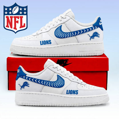 LIMITED EDITION - NEW CUSTOMIZED NFL04 DTL DETROIT LIONS AF1 SNEAKERS