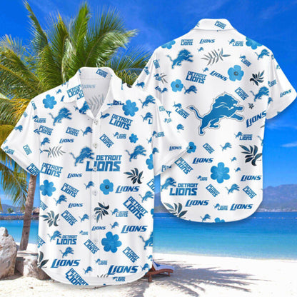 LIMITED EDITION - NEW CUSTOMIZED NFL04 DTL DETROIT LIONS UNISEX HAWAIIAN SHIRT