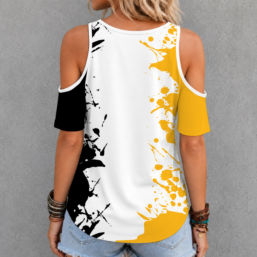 [FAN EXCLUSIVE] NEW CUSTOMIZED CFL04 HAM HAMILTON TIGER-CATS STRAPPY CRISS CROSS V-NECK TOP