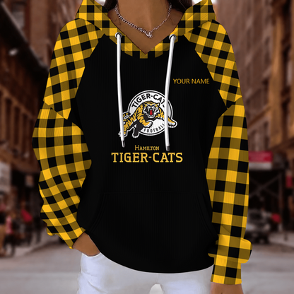 [FAN EXCLUSIVE] NEW CUSTOMIZED CFL04 HAM HAMILTON TIGER-CATS STRAPPY RIBBED HOODIE & SWEATSHIRT